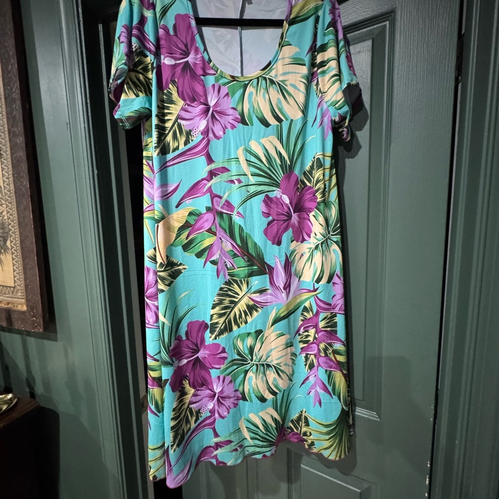 Tropical Floral Print Dress